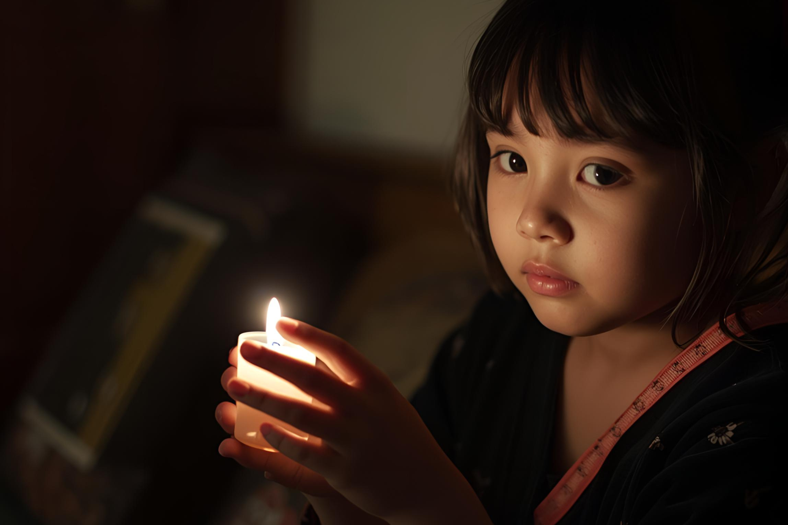 ロウソクを持つ少女